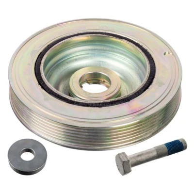Abbildung von SWAG 33 10 2824 Kurbelwellenriemenscheibe 6PK 163mm mit Schraube, Rohrverbinder CITROËN: C4 II Hatchback