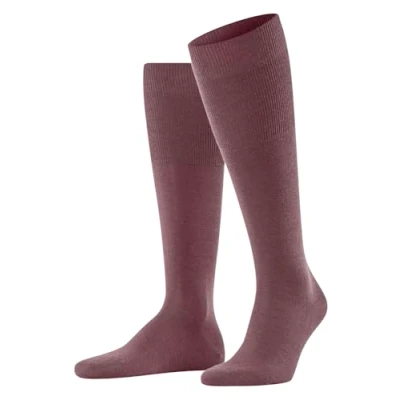 Abbildung von FALKE Herren Kniestrümpfe Airport M Kh Wolle Baumwolle lang einfarbig 1 Paar, Rosa Roan Rouge 8936, 45 46