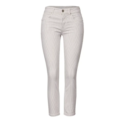 Abbildung von Street One Gestreifte Jeans Slim Fit, Damen, Größe: 30x26, Beige