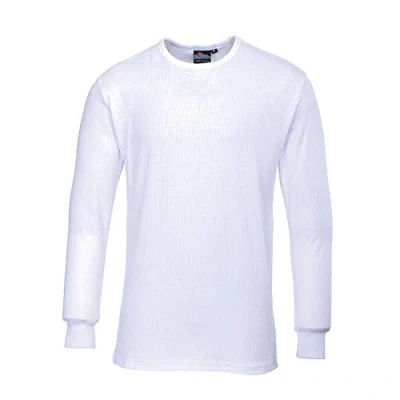Abbildung von Portwest Langarm Thermo T Shirt, Größe: XL, Farbe: Weiß, B123WHRXL