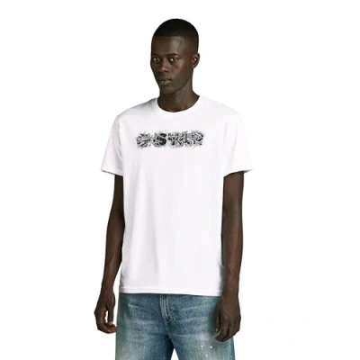 Abbildung von G Star Distressed Tshirt print, Herren, Größe: XS, White