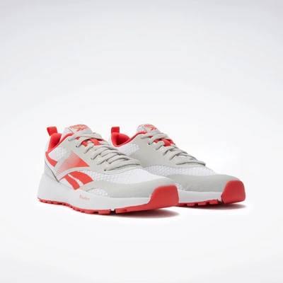 Abbildung von Reebok Energen RUN Unisex Laufschuh Straße für Kinder, Größe: 33, Mistgrey/white/energy red Schuhe