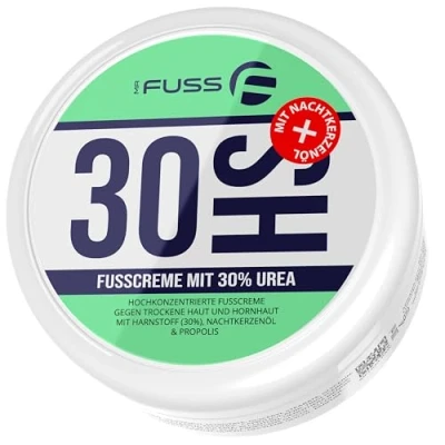 Abbildung von Mr. Fuss Hornhautentferner Urea Creme 30% Fußcreme Hornhaut Entfernen Fuß Skin Care Fußpflege Schrundensalbe Füße Mit Nachtkerzenöl Glycerin und Propolis 200ml