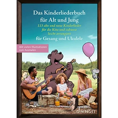 Abbildung von Das Kinderliederbuch für Alt und Jung: 113 alte neue Kinderlieder die Kita zuhause, leicht arrangiert Gesang Ukulele. ... Liederbuch. (Liederbücher Jung)