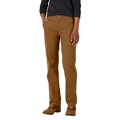 Abbildung von Dickies Damen Relaxed Straight Carpenter Duck Pant Arbeitshose, Braune Ente, 34