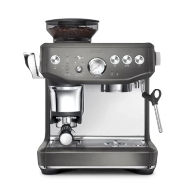 Abbildung von Sage The Barista Express Impress Kaffeevollautomat mit manuellem Milchaufschäumer Schwarzer Edelstahl