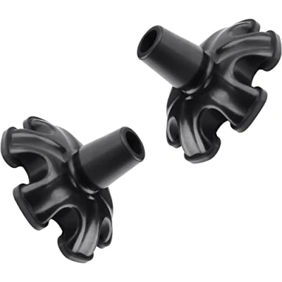 Abbildung von supregear 2 Stück Gummifüße für Gehstöcke, 18mm, 19mm Selbststehende Rohrstockspitze rutschfeste Krücken Gummipuffer Walkingstöcke, Krücken, Schwar