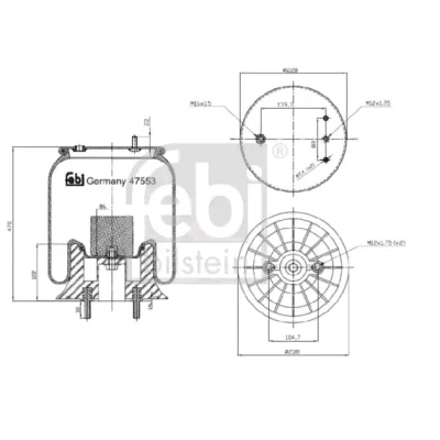 Abbildung von FEBI BILSTEIN 47553 Federbalg, Luftfederung
