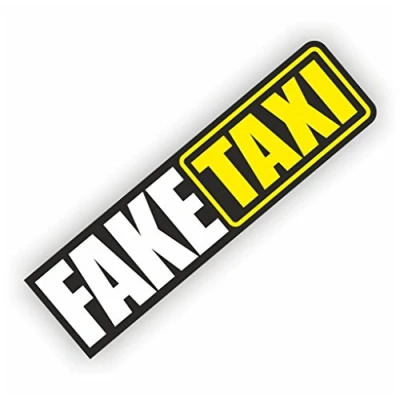 Abbildung von Folien Zentrum Fake Taxi 14,5 x 4 cm hochwertiger Aufkleber Auto Tuning OEM &amp; JDM Sticker Lustige für Stickerbomb Autoaufkleber Made in Germany