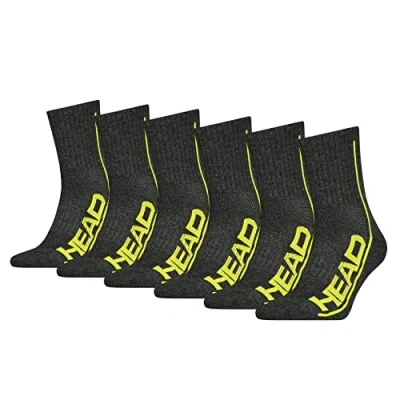 Abbildung von Head Performance Short CREW 6 PACK Socken, Größe: 39 42, Dunkelgrau