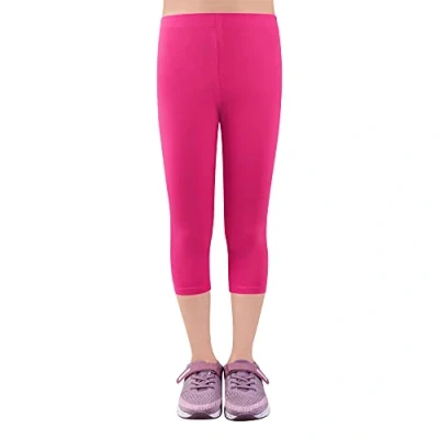 Abbildung von L&amp;K II Kinder Mädchen Leggings 3/4 Hose Capri aus Baumwolle Schulkleidung 110 2723 Rosa