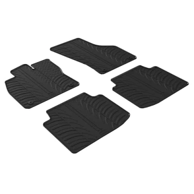 Abbildung von Gledring 0653 Fußmattensatz Gummi vorne und hinten 4 schwarz 750mm 550mm