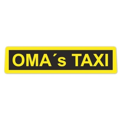 Abbildung von easydruck24de 1 Sticker Oma&#039;s Taxi I 20 x 5 cm Auto Aufkleber wetterfest kfz_107