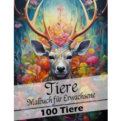 Abbildung von Tiere Malbuch für Erwachsene: 100 verschiedene Tiermotive. Erwachsenen Ausmalbuch zum Entspannen und Abschalten.: Entdecken Sie Ruhe Kreativität ... Ideal Stressabbau Achtsamkeit