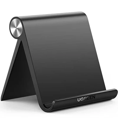 Abbildung von UGREEN Tablet Halterung Tisch Ständer Handyhalter kompatibel mit iPad Air Mini 11 Galaxy Tab S9 A7 Redmi Pad Huawei MatePad iPhone 15 bis Zoll (Schwarz)