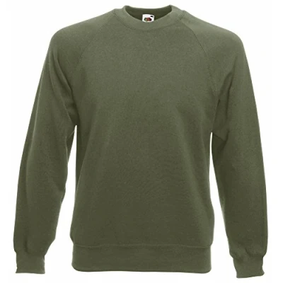 Abbildung von Fruit of the Loom Herren, Sweatshirt, Raglan Sweatshirt XXL,Classic Olive