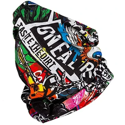 Abbildung von O‘NEAL Halstuch Schlauch Schal Mountainbike Motocross Motorrad Ungesäumt, Bequemes Material, elastischer Stoff Neckwarmer Crank Unisex Schwarz Multi Einheitsgröße