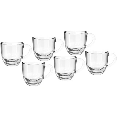 Abbildung von Leonardo Napoli Espresso Tassen, 6er Set, spülmaschinengeeignete Becher, kleine Kaffee Tasse, mikrowellenfest, 80 ml, 6 Stück, 024201