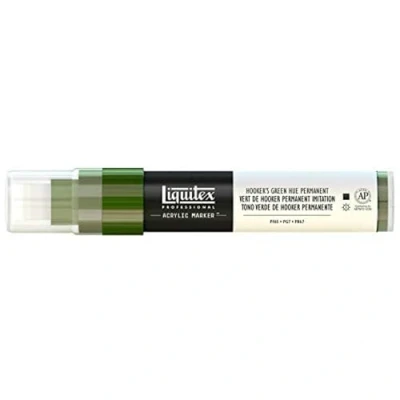 Abbildung von Liquitex 4610224 Professional Paint Marker, Acrylmarker mit hochpigmentierte Acrylfarbe auf Wasserbasis für den Innenbereich &amp; Außenbereich, breite Spitze Hookers Grün permanent Farbton