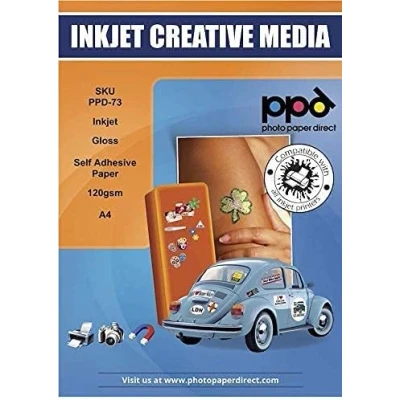 Abbildung von PPD 50 x A4 Inkjet Fotopapier 120g Glänzend Selbstklebend Stickerpapier in Fotoqualität 73