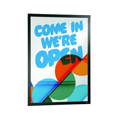 Abbildung von Durable Info Rahmen Duraframe Poster 50 x 70, selbstklebender Plakatrahmen, UV beständig, 1 Stück, schwarz, 505401