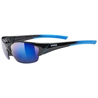 Abbildung von uvex Unisex Erwachsene, blaze III Sportbrille, inkl. Wechselscheiben, black blue/blue, one size
