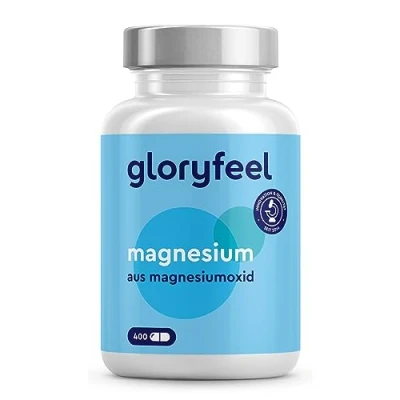 Abbildung von Magnesium 400 Kapseln 760mg, davon 400mg elementares pro Tagesdosis Unterstützt Muskelfunktion &amp; Energiestoffwechsel* Laborgeprüft, vegan und ohne Zusätze in Deutschland hergestellt