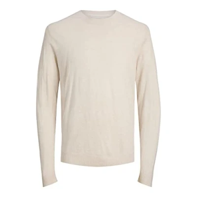 Abbildung von Jack &amp; Jones Premium Strickpullover, Herren, Größe: Medium, Oatmeal