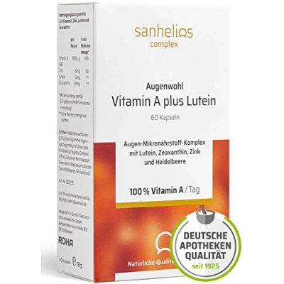 Abbildung von Sanhelios Augenwohl Vitamin A plus Lutein Kapseln