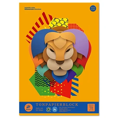 Abbildung von Staufen Edition Dürer Tonpapierblock DIN A3, 10 Blatt, premiumweißes 130g/m² Recyclingpapier, Farben sortiert, 1 Stück
