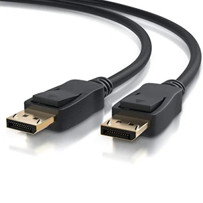 Abbildung von CSL 8k Displayport Kabel 3m auf DP 1.4 7680 x 4320 60 Hz 3840 2160 120 1920 1200 240 Bandbreite von bis zu 32,4 Gbit s HBR3, DSC 1.2, HDR 10