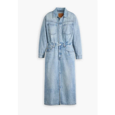 Abbildung von Levi&#039;s Western MIDI Dress Jeanskleid lightblue denim, Damen, Größe: 24, Light blue denim
