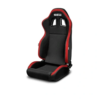 Abbildung von SPARCO Sportsitz R100 MY22 Schwarz/Rot (Verstellbar) 009014NRRS Black