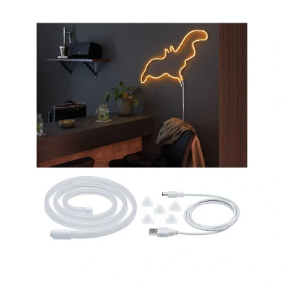 Abbildung von Paulmann 70562 LED Stripe Neon Colorflex incl. 1x4,5 Watt Lichtband Orange Licht zum Biegen Kunststoff Streifen