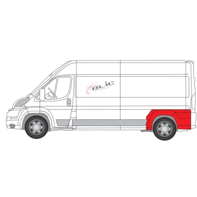Abbildung von BLIC 6504 03 2097593K Innenkotflügel hinten links CITROËN: Relay II Van, PEUGEOT: Boxer Van