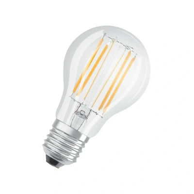 Abbildung von OSRAM LED Lampe, Sockel: E27, Kalt weiß, 4000 K, 7,50 W, Ersatz für 75 W Glühbirne, klar, BASE CLASSIC A, 3er Pack