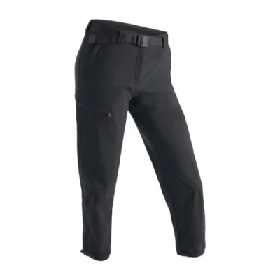 Abbildung von Maier Sports Lulaka 7/8, Damen Wanderhose, Wasserabweisende 7/8 Outdoorhose für Trekking und Hiking, PFC frei, mSTRETCH pro 4 &amp; Dryprotec, Schwarz, 42 (W33/L32)