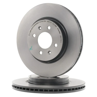 Abbildung von BREMBO COATED DISC LINE 09.C174.11 Bremsscheibe 280 22 4 innenbelüftet beschichtet hochgekohlt mit Schrauben HYUNDAI: i20 II Hatchback, Coupe