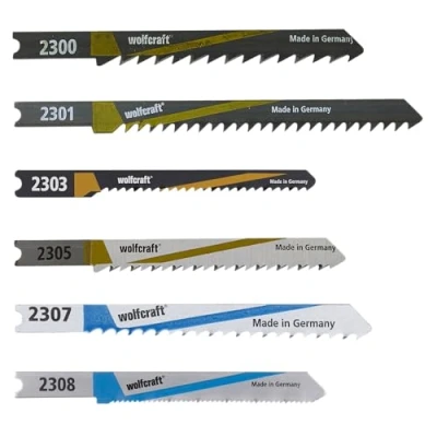 Abbildung von Wolfcraft 2356000 Stichsägeblätter Set, 10 teilig, U Schaft