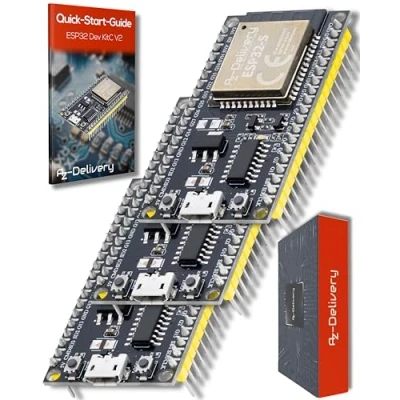 Abbildung von AZDelivery 3 x ESP32S NodeMCU Module WLAN WiFi Dev Kit C Development Board mit CH340 (Nachfolgermodell zum ESP8266) kompatibel Arduino und inklusive E Book!