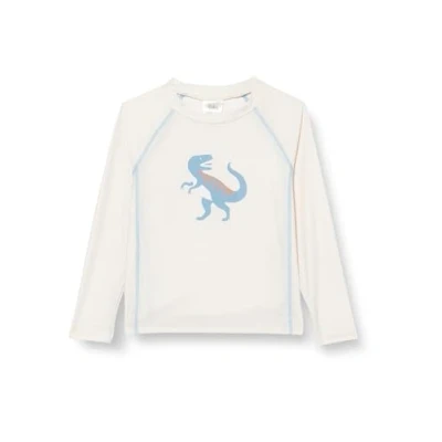 Abbildung von Playshoes Unisex Kinder UV Schutz Bade Shirt Schwimmshirt Badebekleidung, Dino Ecru Langarm, 134/140