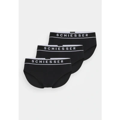 Abbildung von Schiesser 3PACK Slips Organic Cotton 95/5 Slip, Herren, Größe: Medium, Schwarz