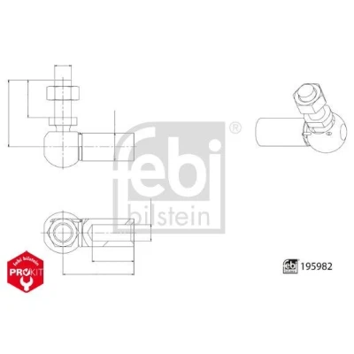 Abbildung von FEBI BILSTEIN 195982 Kugelkopf, Schaltgestänge