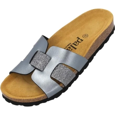 Abbildung von Palado Crisui Pantolette flach, Damen, Größe: 39, Grau anthrazit Schuhe