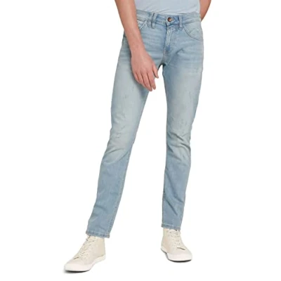 Abbildung von TOM TAILOR Denim Herren Piers Slim Jeans 1029730, 10117 Used Bleached Blue Denim, 30W / 32L