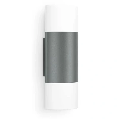 Abbildung von Steinel Wandleuchte L 910 S Anthrazit, Up /Downlight ohne Sensor, 9.8 W LED Außenleuchte, warmweiße Wandlampe, Aluminium