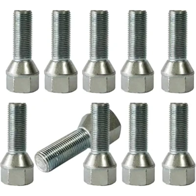Abbildung von 10x Radschrauben Radbolzen Kegelbund M16x1,5 40mm HEX24 kompatibel mit Peugeot, Fiat, Citroen