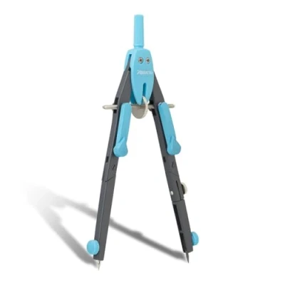 Abbildung von Aristo AR552741 20 BTS Schnellverstellzirkel (Kreise bis 340 mm Durchmesser, 2 Gelenke, Ersatzminen und Ersatznadel) neonblau