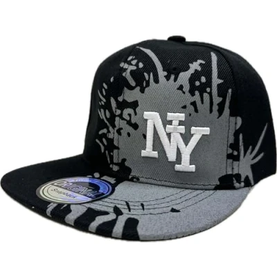 Abbildung von J26 Kids Kinder Snapback USA Cap Teenie Kappe Basecap Mütze Trucker Cappy Sport NY (NY Splash Black)