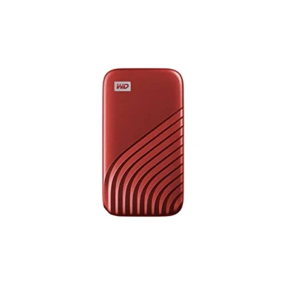Abbildung von WD My Passport SSD 1 TB mobiler Speicher (NVMe Technologie, USB C und 3.2 Gen 2 kompatibel, Lesen 1050 MB/s, Schreiben 1000 MB/s) Rot